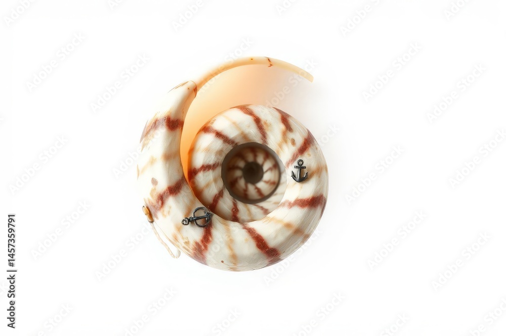 Intricate Seashell Spiral Close-up