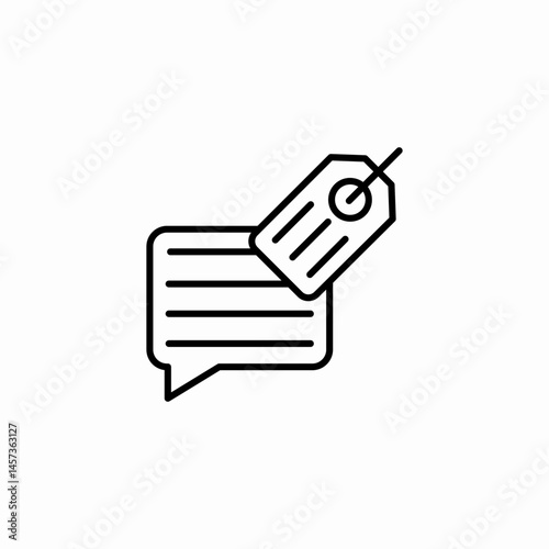 tag label message icon sign vector