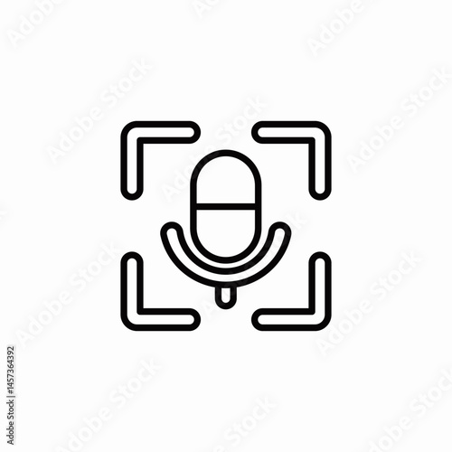 voice input capture icon sign vector