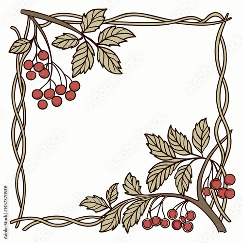 Hand-Drawn Sketchy Vector Frame of Intertwined Lines with Artistic Style
