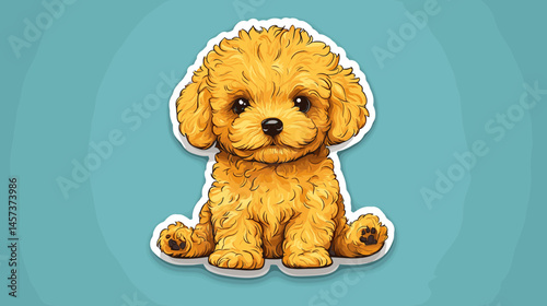 Playful Puppy Portrait: An endearing and cute golden puppy sits patiently, its innocent eyes capturing hearts, creating a captivating visual experience.