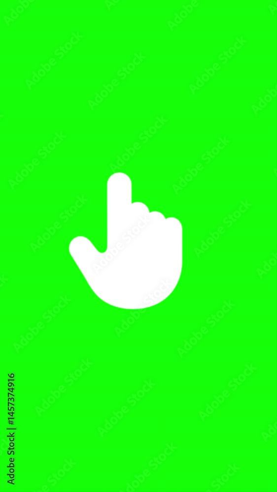 The hand with the extended index finger indicates the direction or action upward. An animation action to visualize the process The hand with the extended index finger indicates the direction or action upward. An animation action to visualize the process