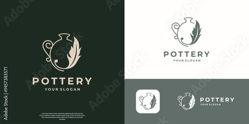 Flower vases logo design inspiration.