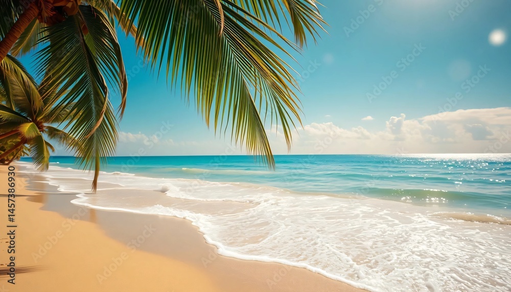 Fototapeta premium palm tree on the beach