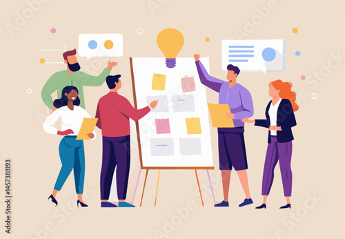 Team Brainstorming Session, Project Planning