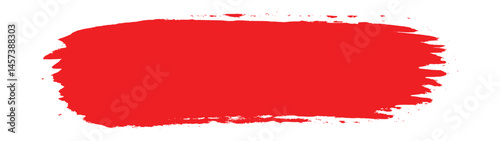 Red paint stroke icon set – brush, art, texture, abstract, color, design, creative. Vector icons set