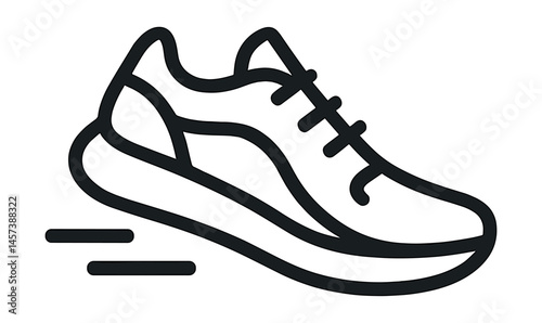 Minimal sneaker icon set – running, athletic, shoes, sport, casual, design, sneakers, footwear. Vector icons set