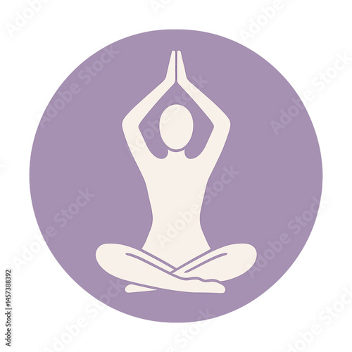 Yoga pose icons set – meditation, namaste, lotus, balance, serenity. Vector icons set