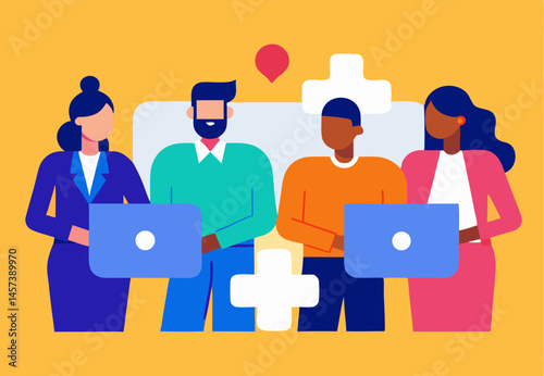Diverse Team Collaboration, Remote Work