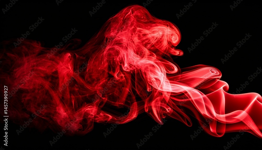 Obraz premium red smoke isolated on transparent background