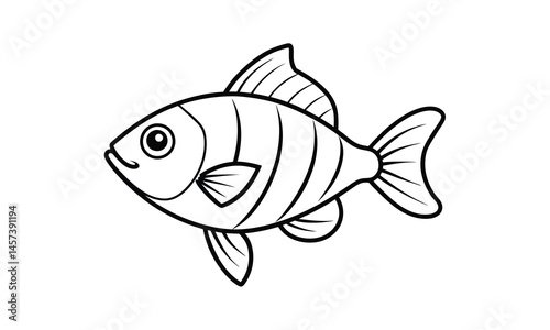 vector illustration of a fish