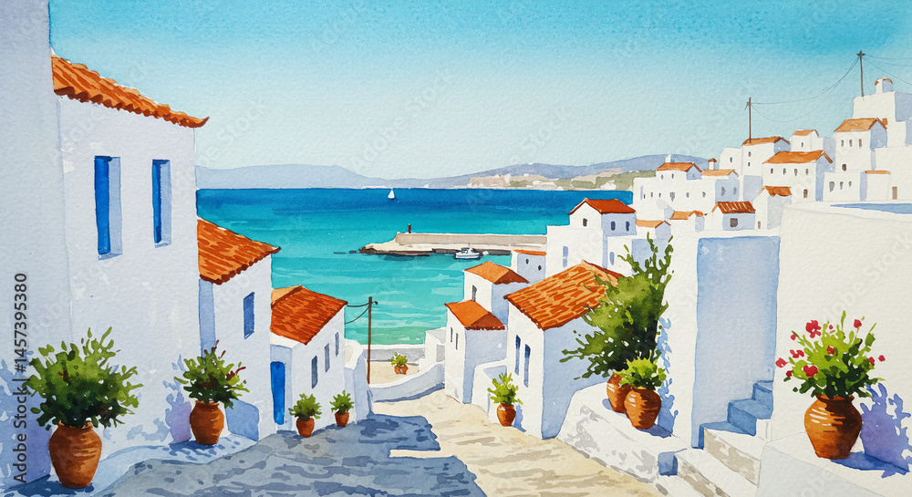 Fototapeta premium Artistic Seaside Scenery