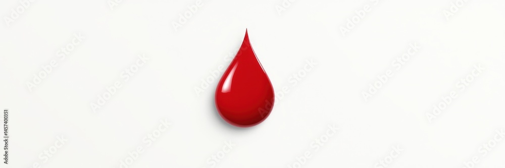 A vibrant drop of red liquid on a clean white background, symbolizing vitality, passion, or health. A vibrant drop of red liquid on a clean white background, symbolizing vitality, passion, or health.