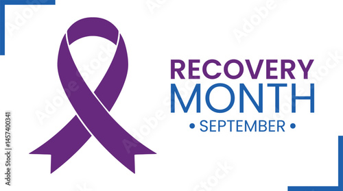 National Recovery Month Vector – Mental Health & Addiction Awareness
