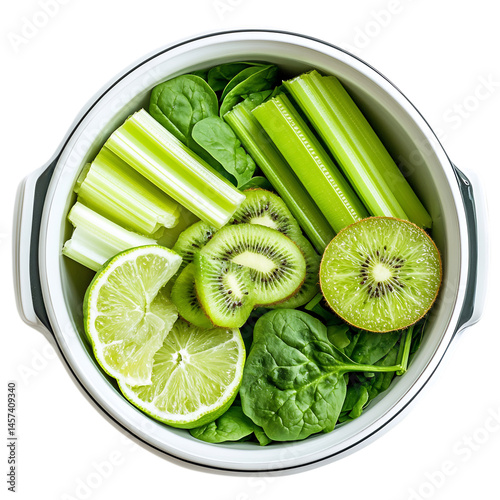 Kiwi Lime Greens Isolated on Transparent Background photo