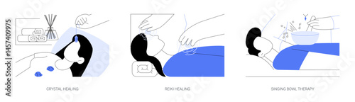 Esoteric practices isolated cartoon vector illustrations se
