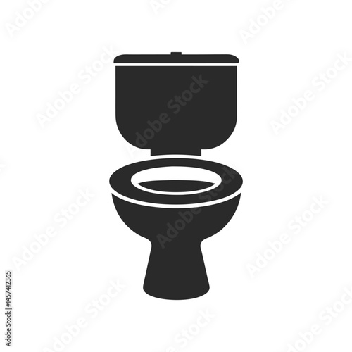 minimalist toilet icon with open seat
