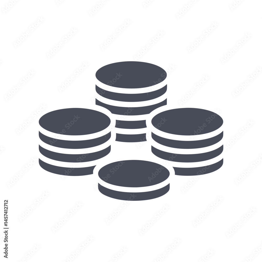 stacks of coins minimalist icon design stacks of coins minimalist icon design