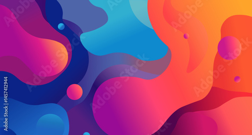 Abstract colorful gradient background, liquid motion artistic design