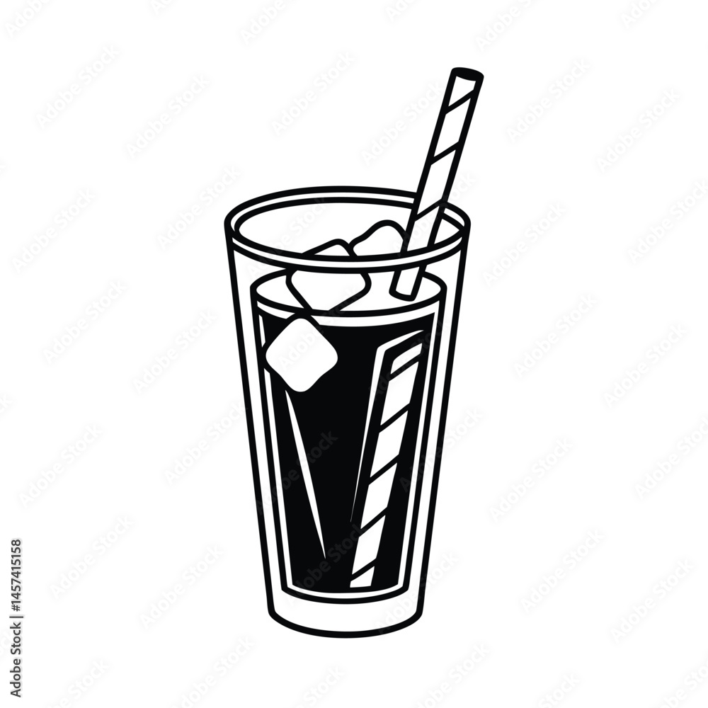 a black line art tall glass vector art silhouette a black line art tall glass vector art silhouette