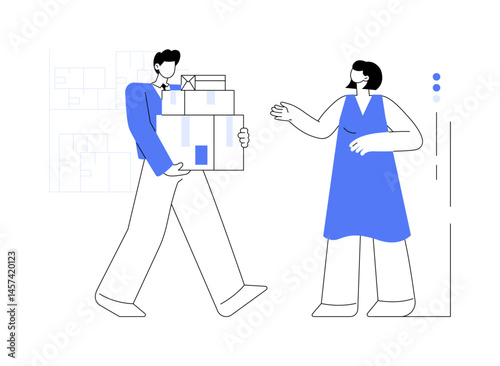 Shipping orders isolated cartoon vector illustrations.