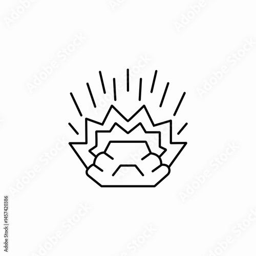 explosion burst reaction icon sign vector