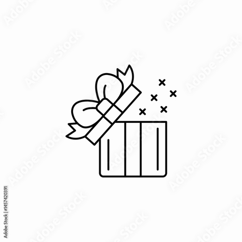 exploding gift box icon sign vector