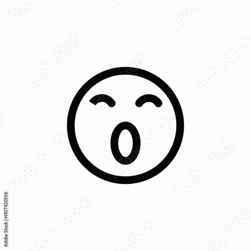 face astonished icon sign vector