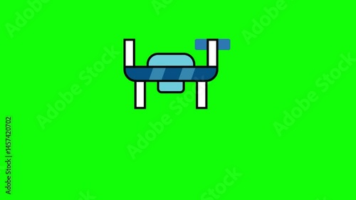 Drone technology icon motion video illustration with greenscreen suitable to your brand, template, animation, marketing, business, and more