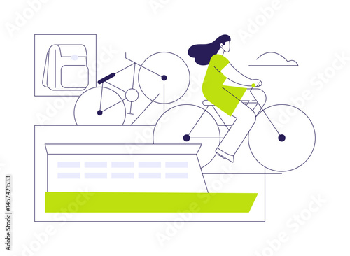 Ferry facilities for travelers abstract concept vector illustration.