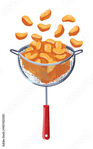 Draining Golden Nuggets - Vector Illustration