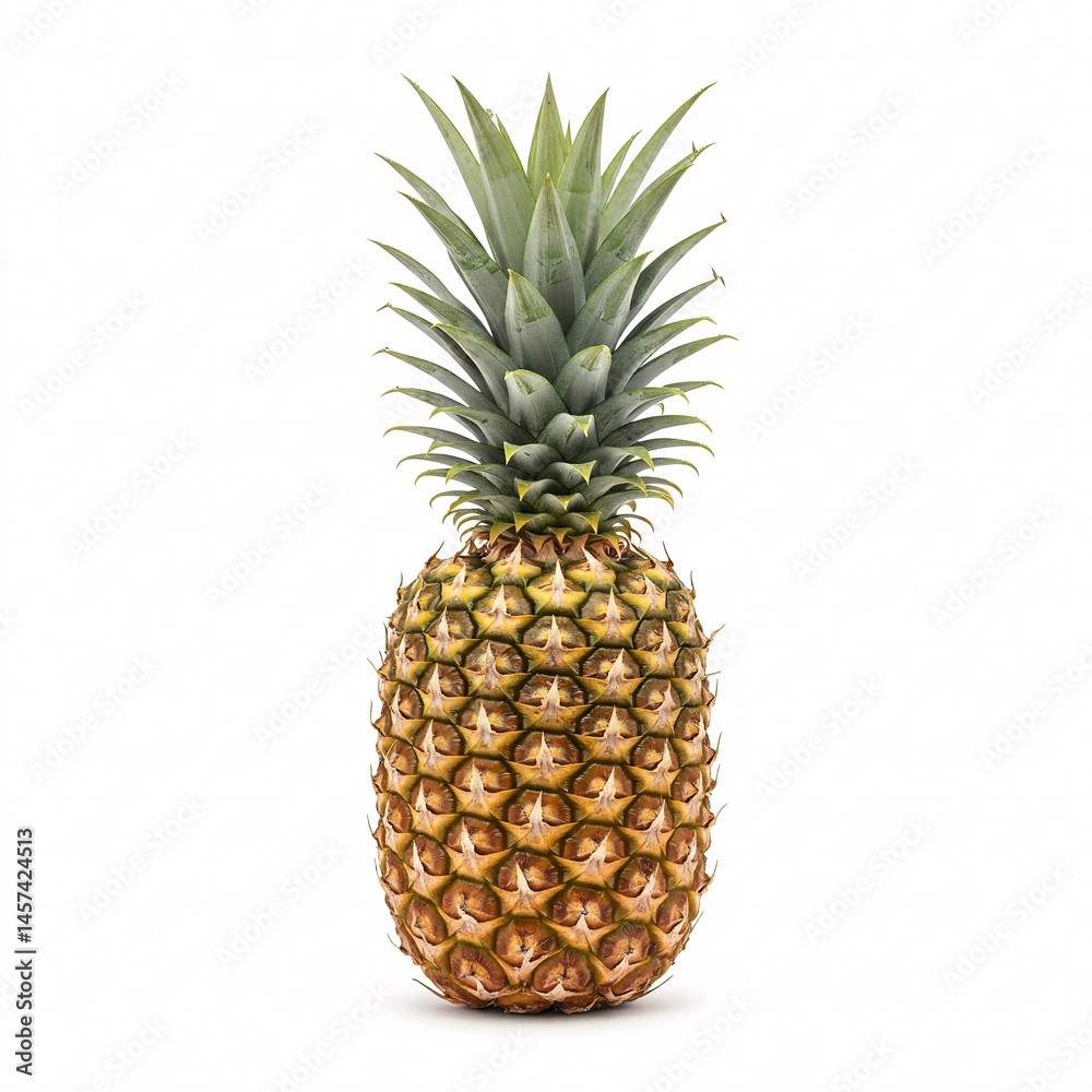 Fototapeta premium Pineapple, isolated on white background.
