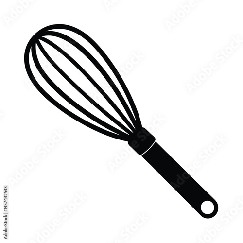 a black vector icon a wire whisk vector art silhouette