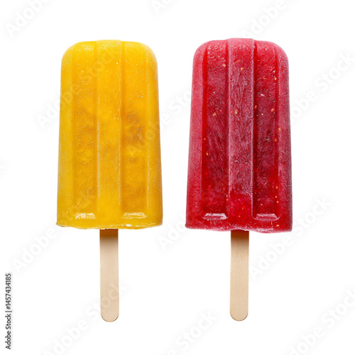 Artisan Vibrant Freeze Pop Refined Fusion of Strawberry Isolated on Transparent Background