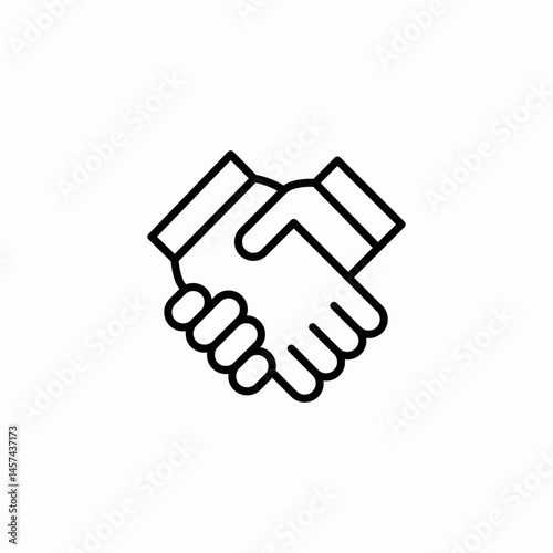 handshake business icon sign vector