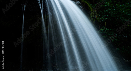 Silk Waterfall Graceful Stream In The Woods Flowing Water
