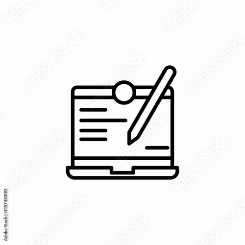 online writing icon sign vector