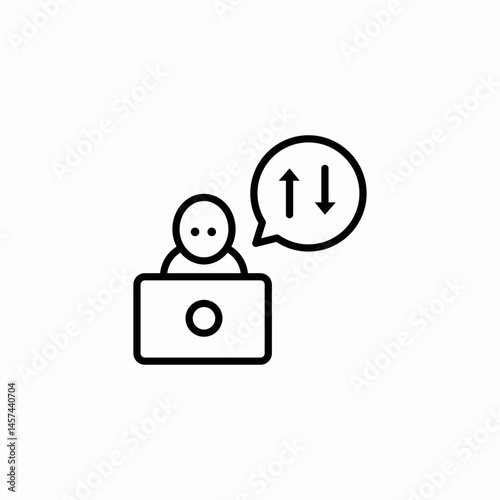 person chat bubbles icon sign vector
