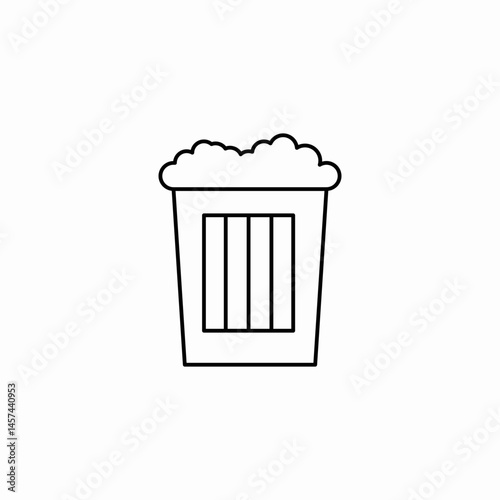 popcorn container icon sign vector