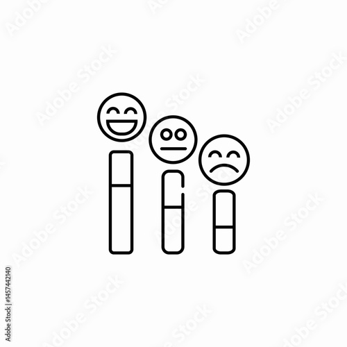 satisfaction graph icon sign vector
