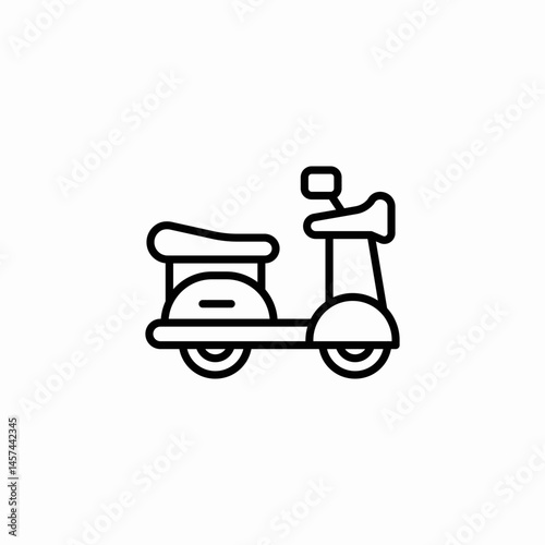 scooter vehicle icon sign vector