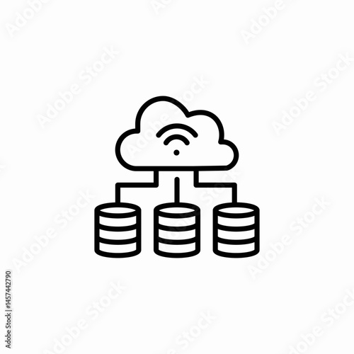server data icon sign vector