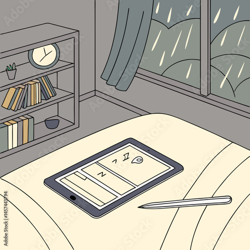 Remote Work and Online Learning Environments – Modern, Minimal, and Faceless Home Office Scenes