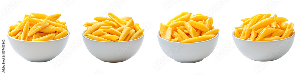 Set, group, collection of Bowl of mac and cheese isolated on a transparent background. Set, group, collection of Bowl of mac and cheese isolated on a transparent background.