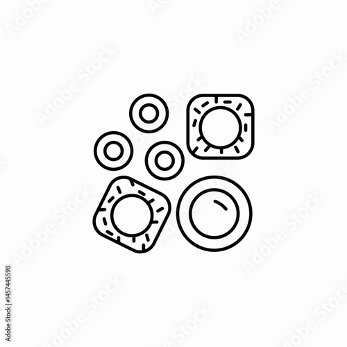 sushi maki icon sign vector