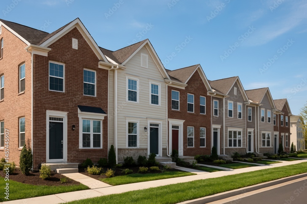 Modern suburban townhouse architecture Modern suburban townhouse architecture