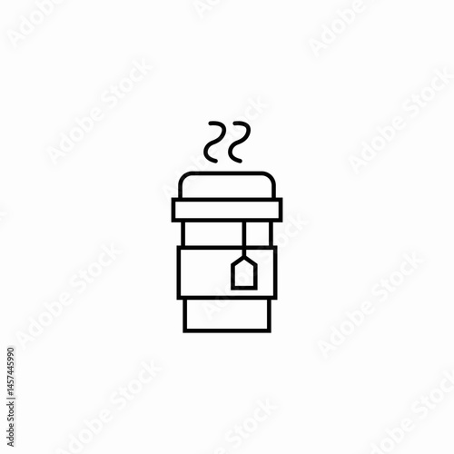 tea mug icon sign vector