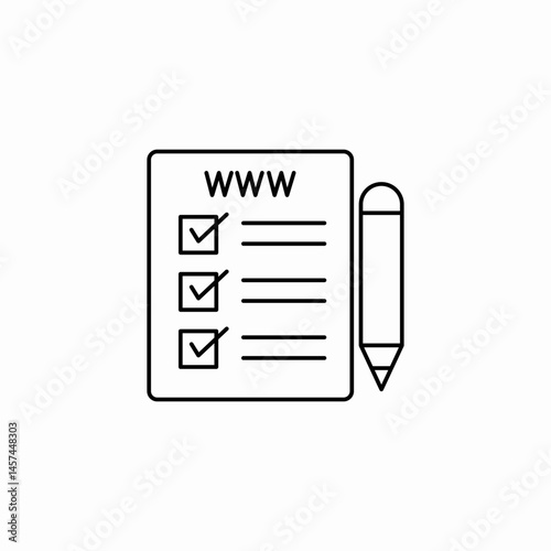 website content icon sign vector