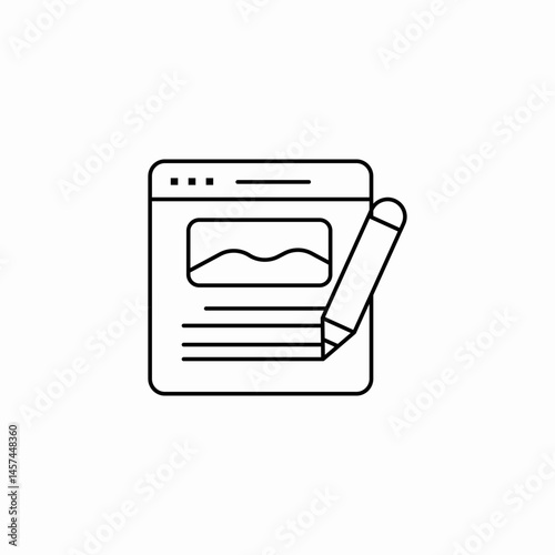 website gallery icon sign vector