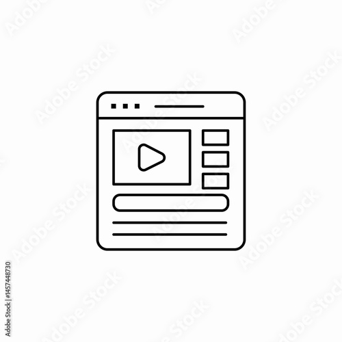 website video icon sign vector